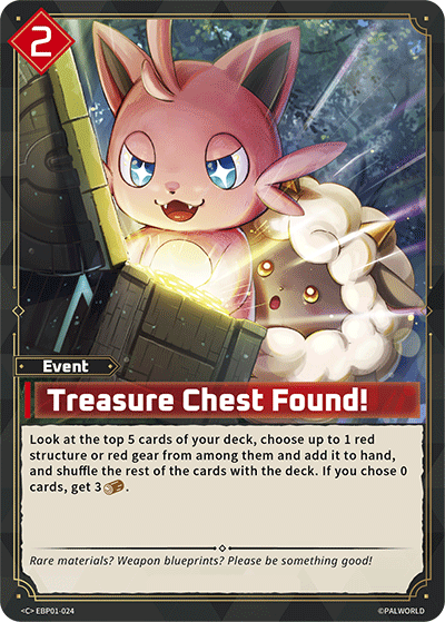 Treasure Chest Found! — Palworld TCG Event card