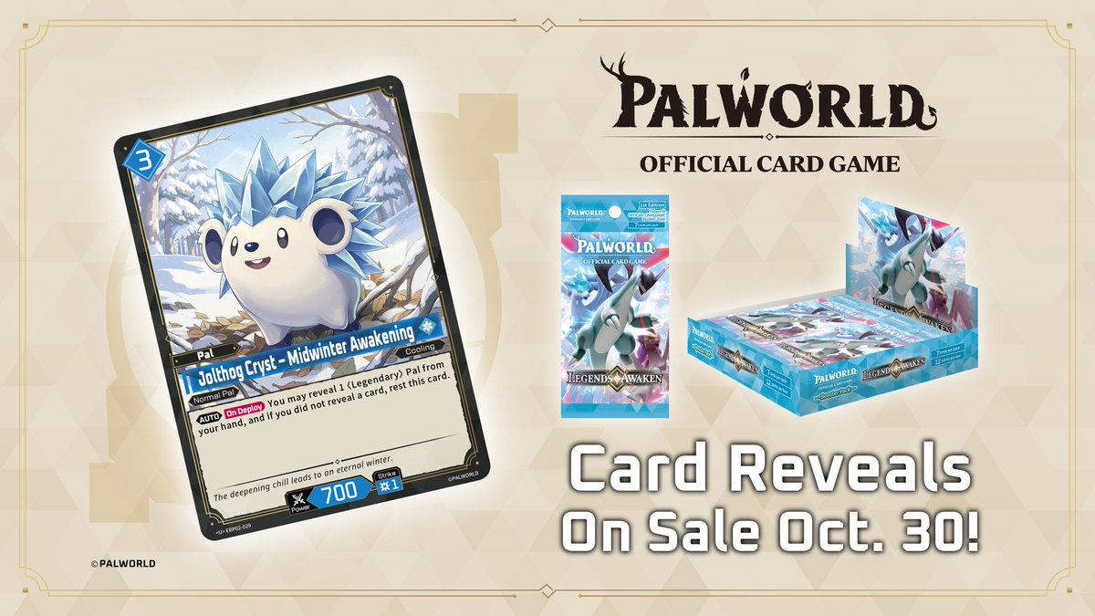 Jolthog Cryst — Palworld TCG Pal card